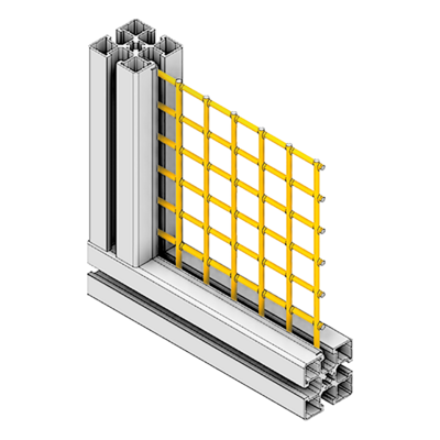 63-000-Y MODULAR SOLUTIONS MESH 1'' X 4' X 8', YELLOW